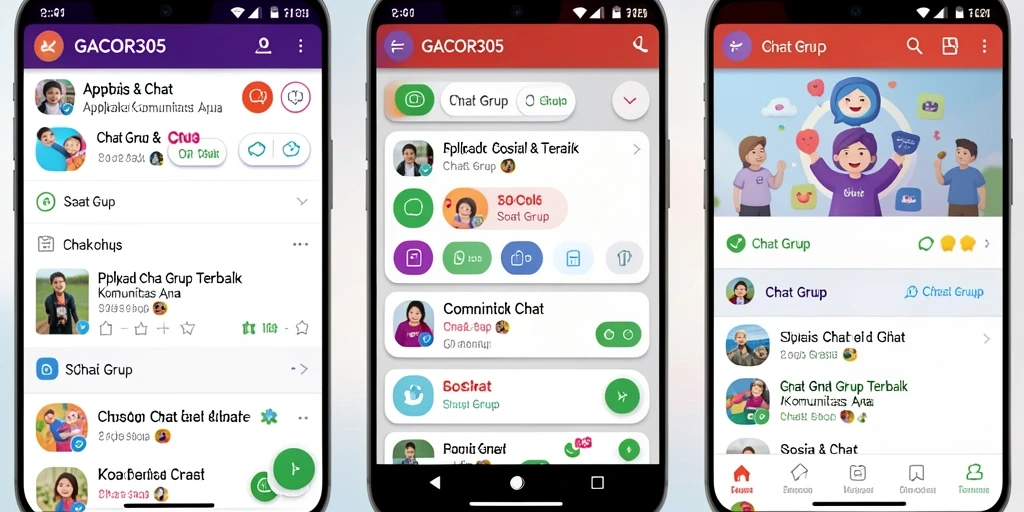 Antarmuka GACOR305 yang menarik dengan fitur Chat Grup.