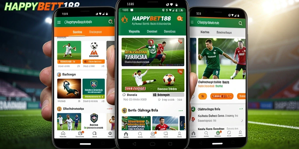 Antarmuka aplikasi HAPPYBET188 yang menarik dan fungsional.