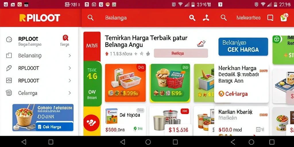 Tampilan antarmuka RPLOOT untuk pengecekan harga produk.